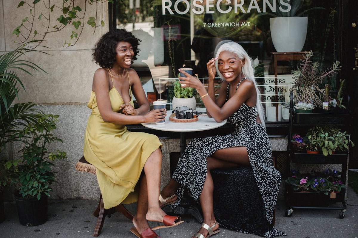 Friends sharing a moment over coffee